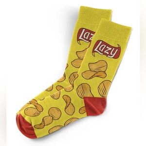 Lazy Potato Chips Socks Sillies Socks Novelty Dress Socks Silly Funny Fun Sox